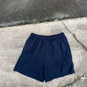 Dark Navy Blue Cutoff Athletic Shorts